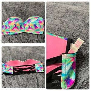 5 PINK strapless bras